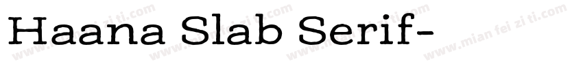 Haana Slab Serif字体转换